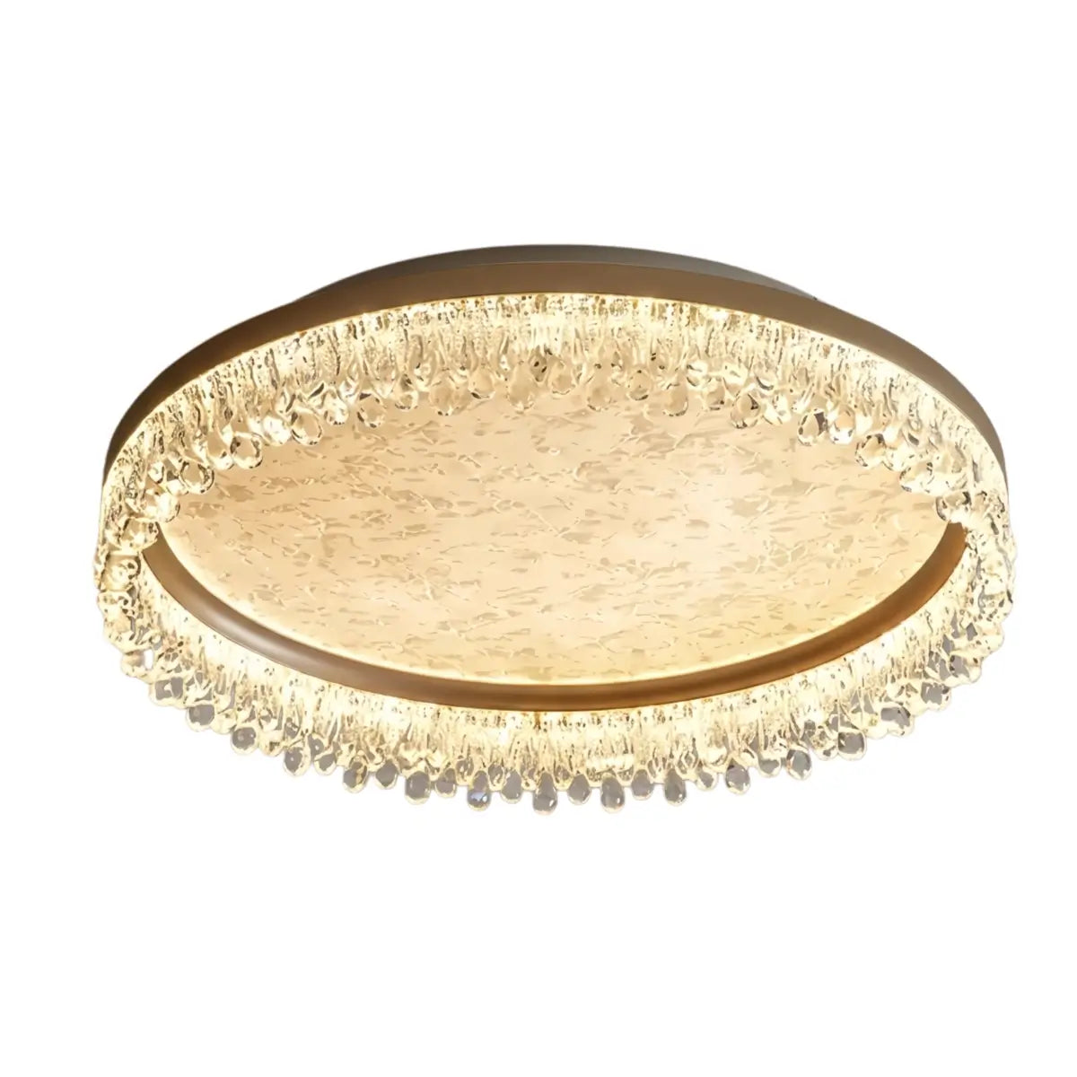 Vivara Modern Gold Flush Mount Ceiling Light -- Acrylic & Metal for Bedroom Bathroom
