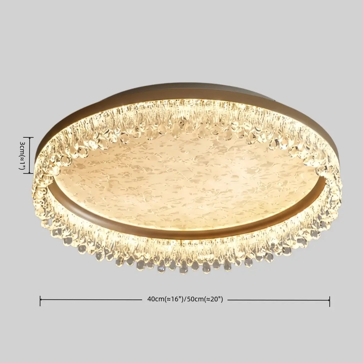 Vivara Modern Gold Flush Mount Ceiling Light -- Acrylic & Metal for Bedroom Bathroom