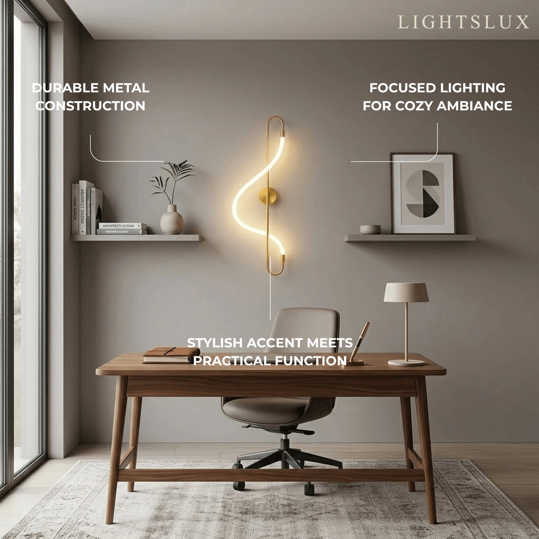 Arcato Artistic Musical Note Wall Lamp – Gold