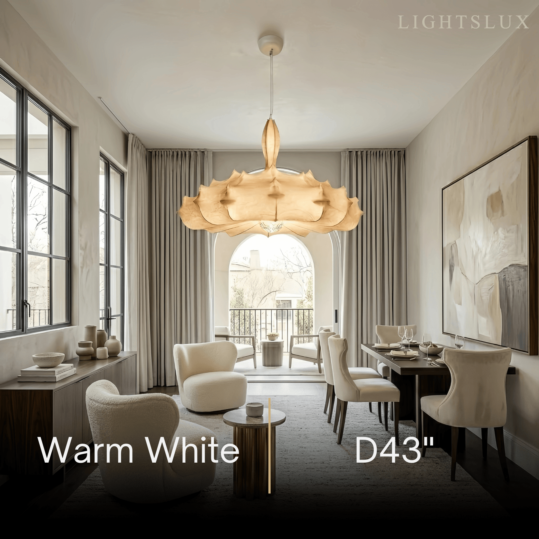 Nordic Silk Pendant Light -- White