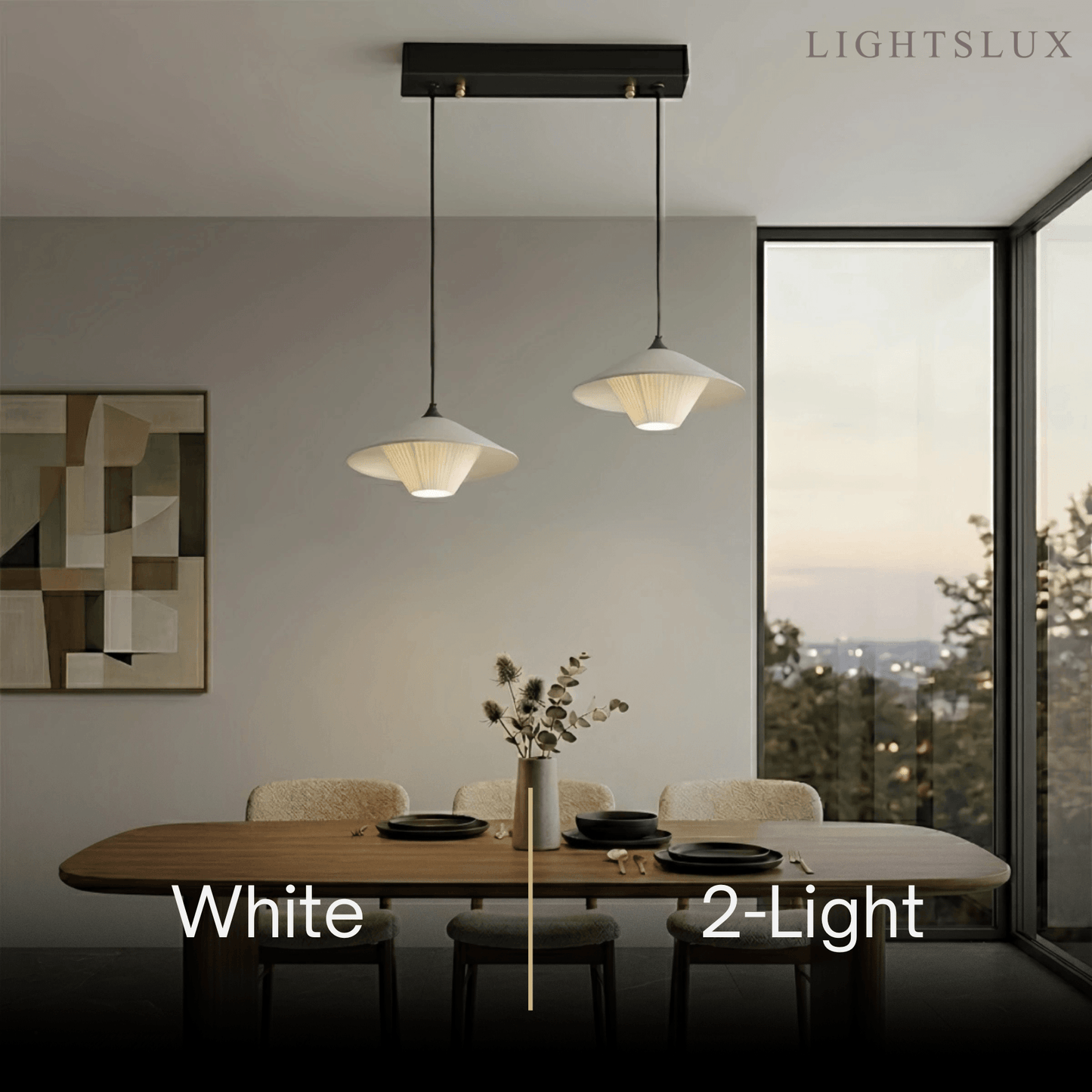 Modern Cone Pendant Light -- Leather Orange