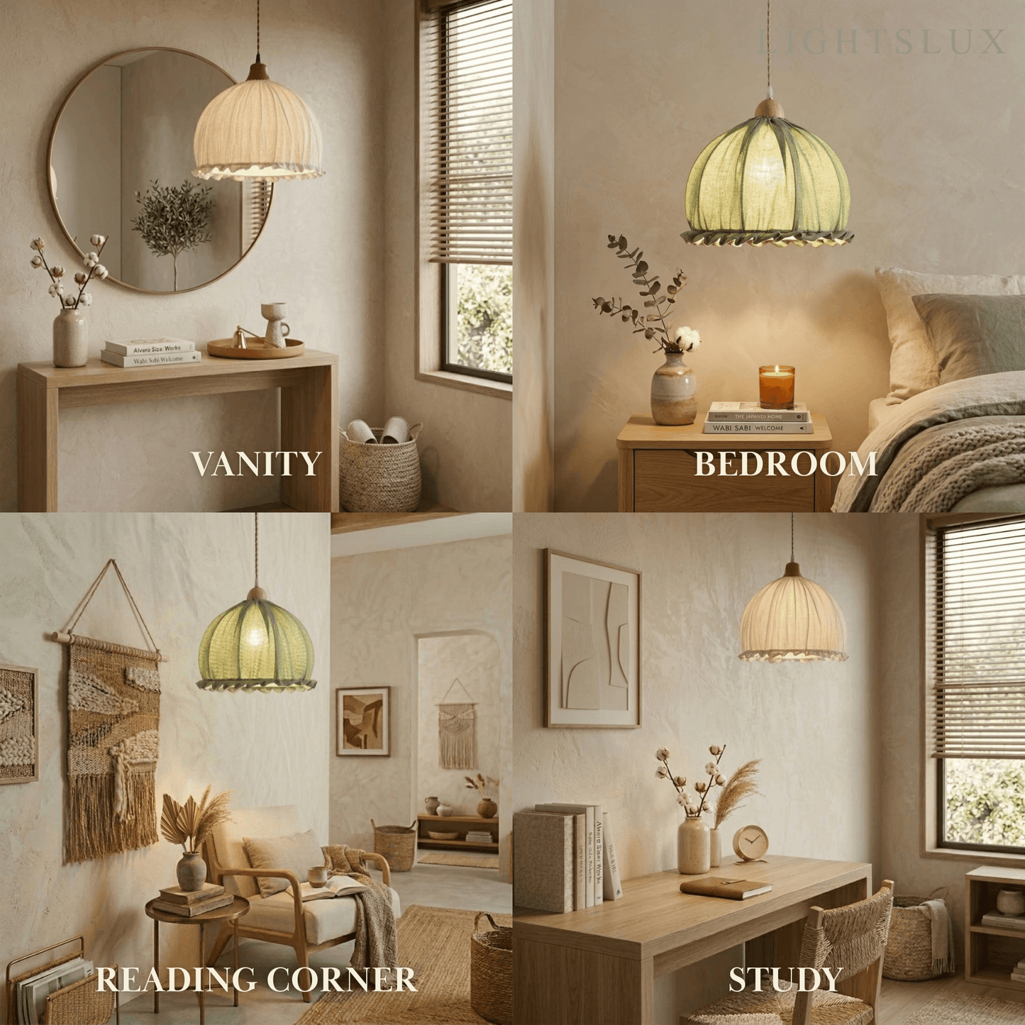 Zenno Minimalist Fabric Pendant Light 