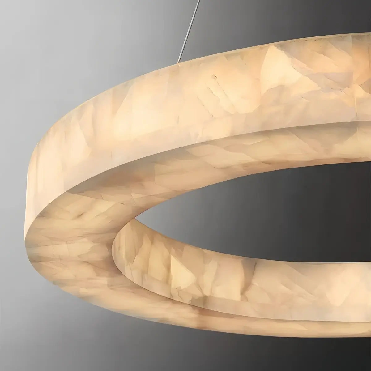 Alba Modern Alabaster Ring Chandelier