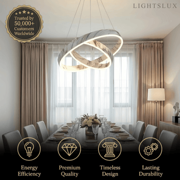 Contemporary Tiered Circular  Chandelier -- Marble