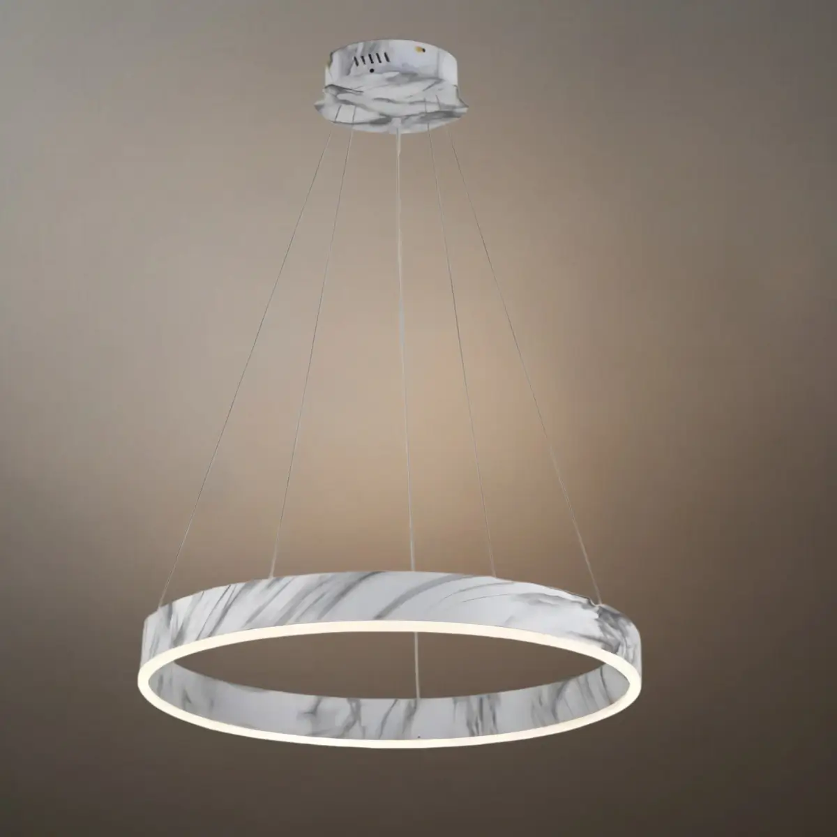 Contemporary Tiered Circular  Chandelier -- Marble