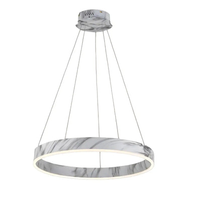 Contemporary Tiered Circular  Chandelier -- Marble