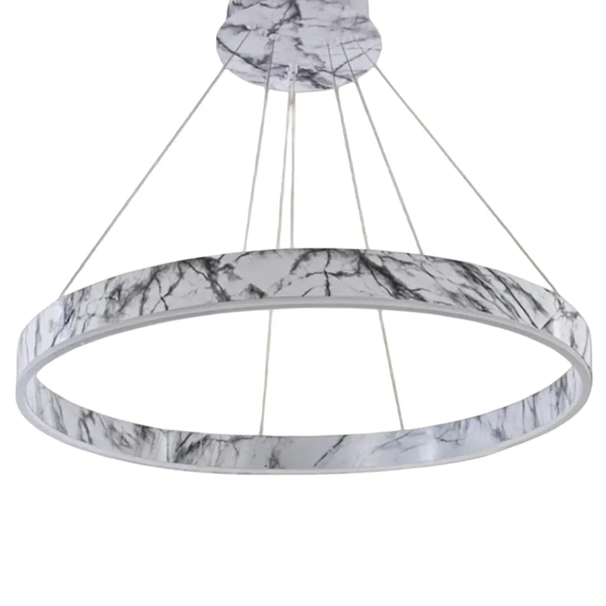 Contemporary Tiered Circular  Chandelier -- Marble
