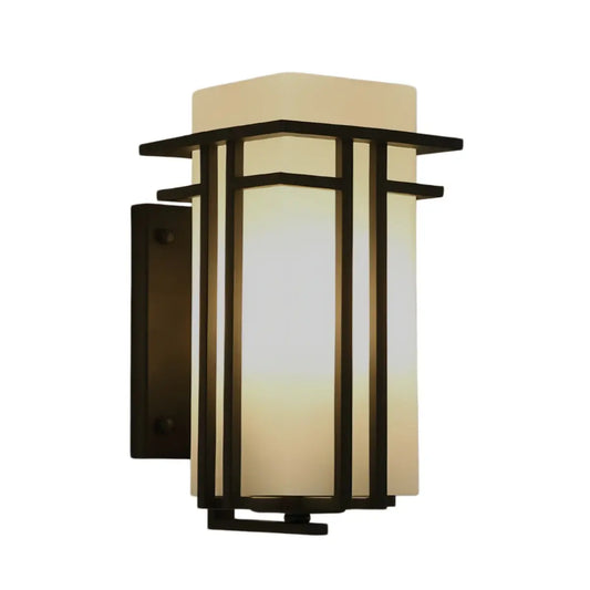 Rustic Outdoor Wall Sconce -- Black