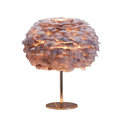 Elegant_Globe_Feather_Table_Lamp_--_Gold
