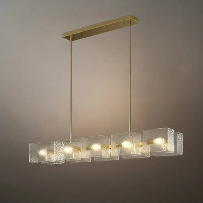 Elegant Straight Chandelier -- Gold