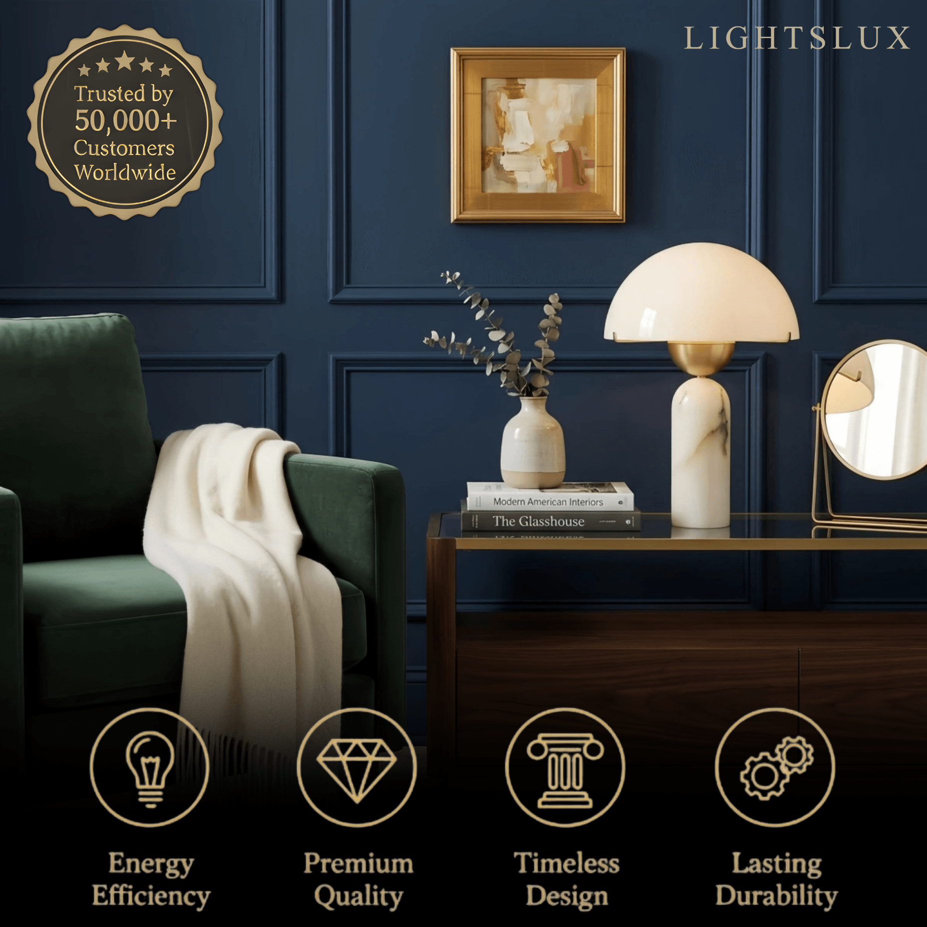 Alba Minimalist Alabaster Table Lamp