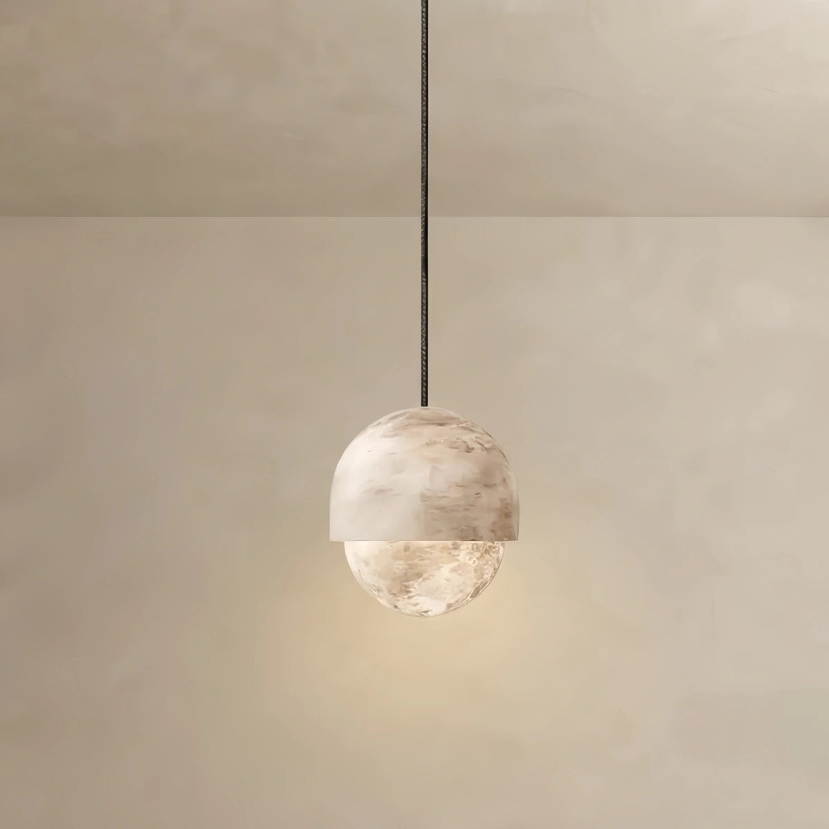 Alba Modern Alabaster Pendant Light – White for Kitchen Island