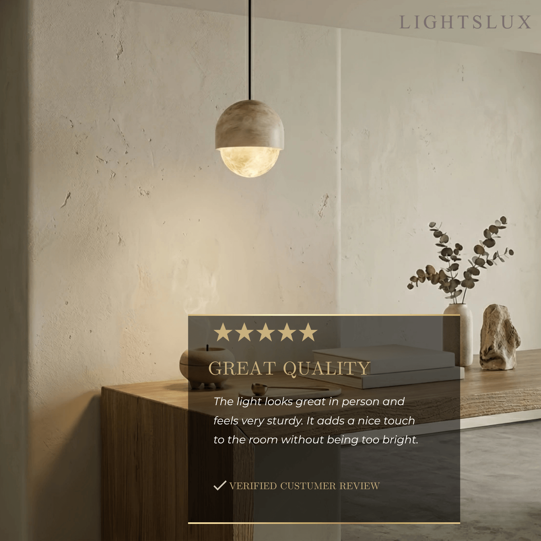 Alba Modern Alabaster Pendant Light