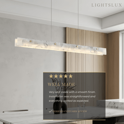 Alba Modern Alabaster Linear Pendant Light