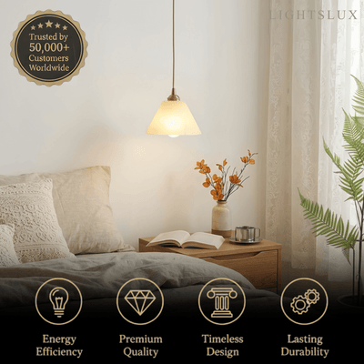 Alba  Minimalist Alabaster Pendant Light – White