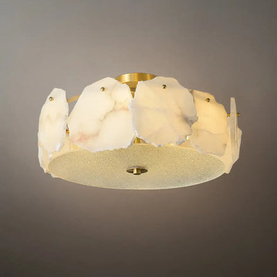 Alba Modern Alabaster Glass Ceiling Light 