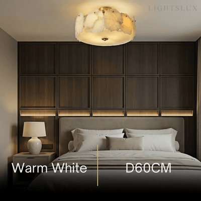 Alba Modern Alabaster Glass Ceiling Light 
