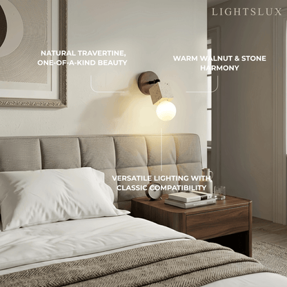 Strata Natural Travertine Pendant Light