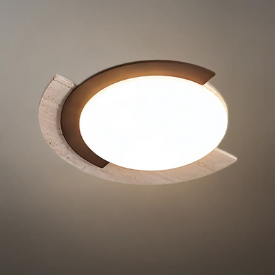 Strata Natural Travertine Ceiling Light