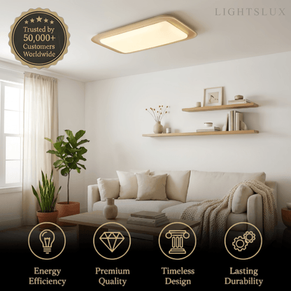 Strata Modern Travertine Ceiling Light – Yellow Stone