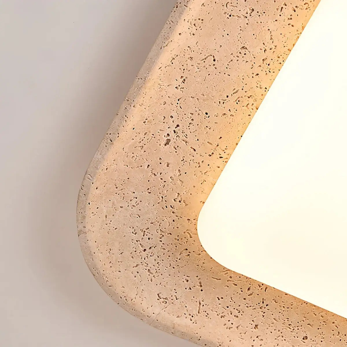 Strata Modern Travertine Ceiling Light – Yellow Stone