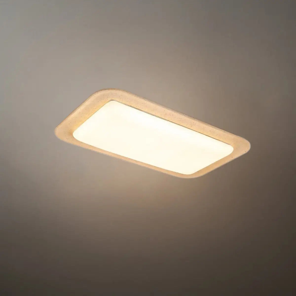 Strata Modern Travertine Ceiling Light – Yellow Stone