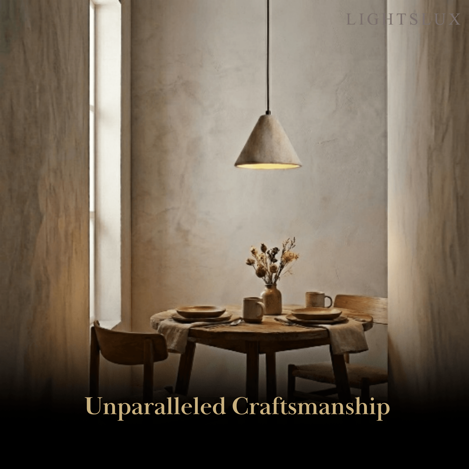 Strata Modern Travertine Pendant Light