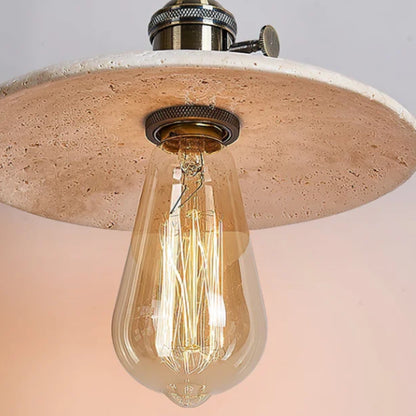 Strata Modern Minimalist Travertine Pendant Light