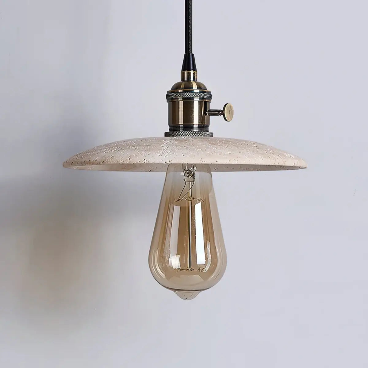 Strata Modern Minimalist Travertine Pendant Light 