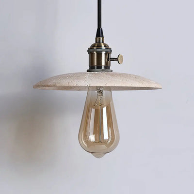 Strata Modern Minimalist Travertine Pendant Light 