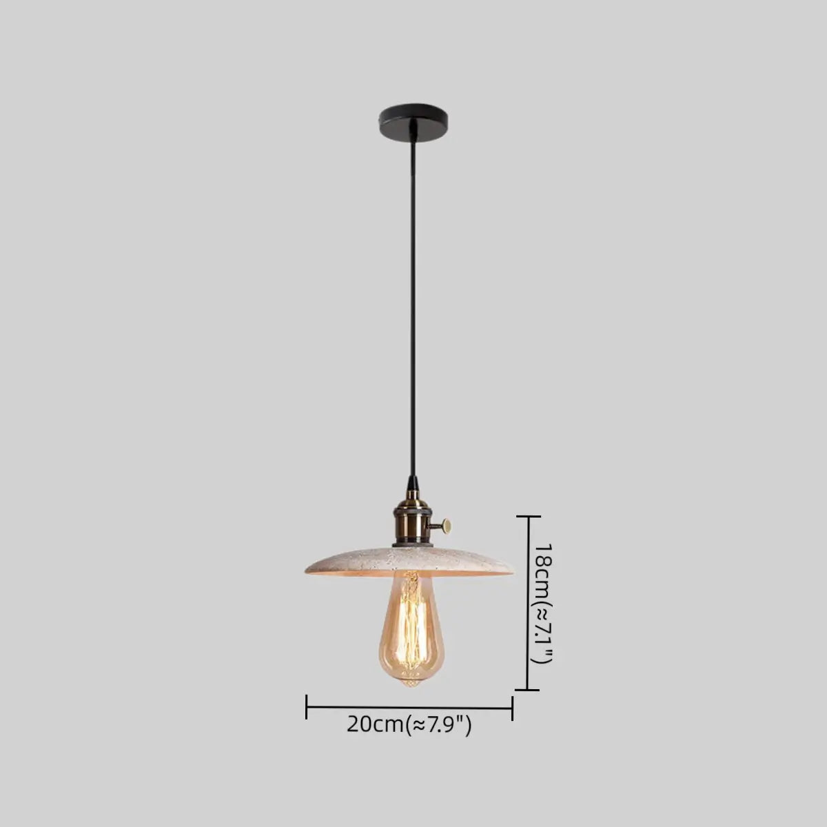 Strata Modern Minimalist Travertine Pendant Light 