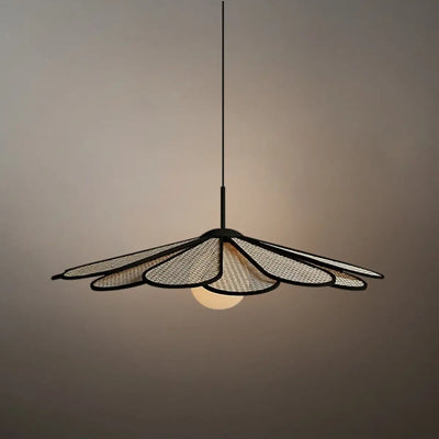 Bamburo_Natural_Rattan_Petal_Pendant_Light