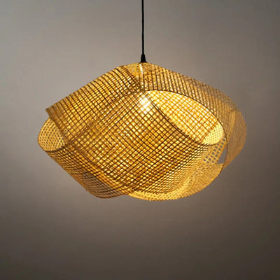 Bamburo Modern Rattan Pendant Light 