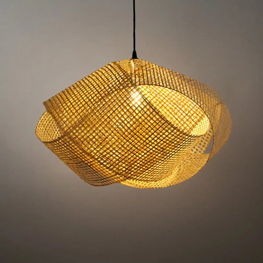 Bamburo Modern Rattan Pendant Light 