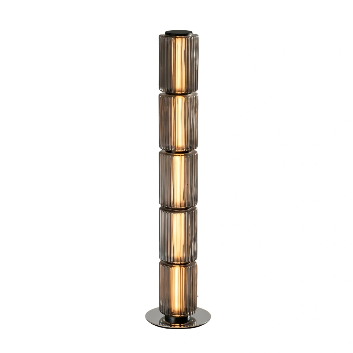 Vetro Modern Glass Column Floor Lamp