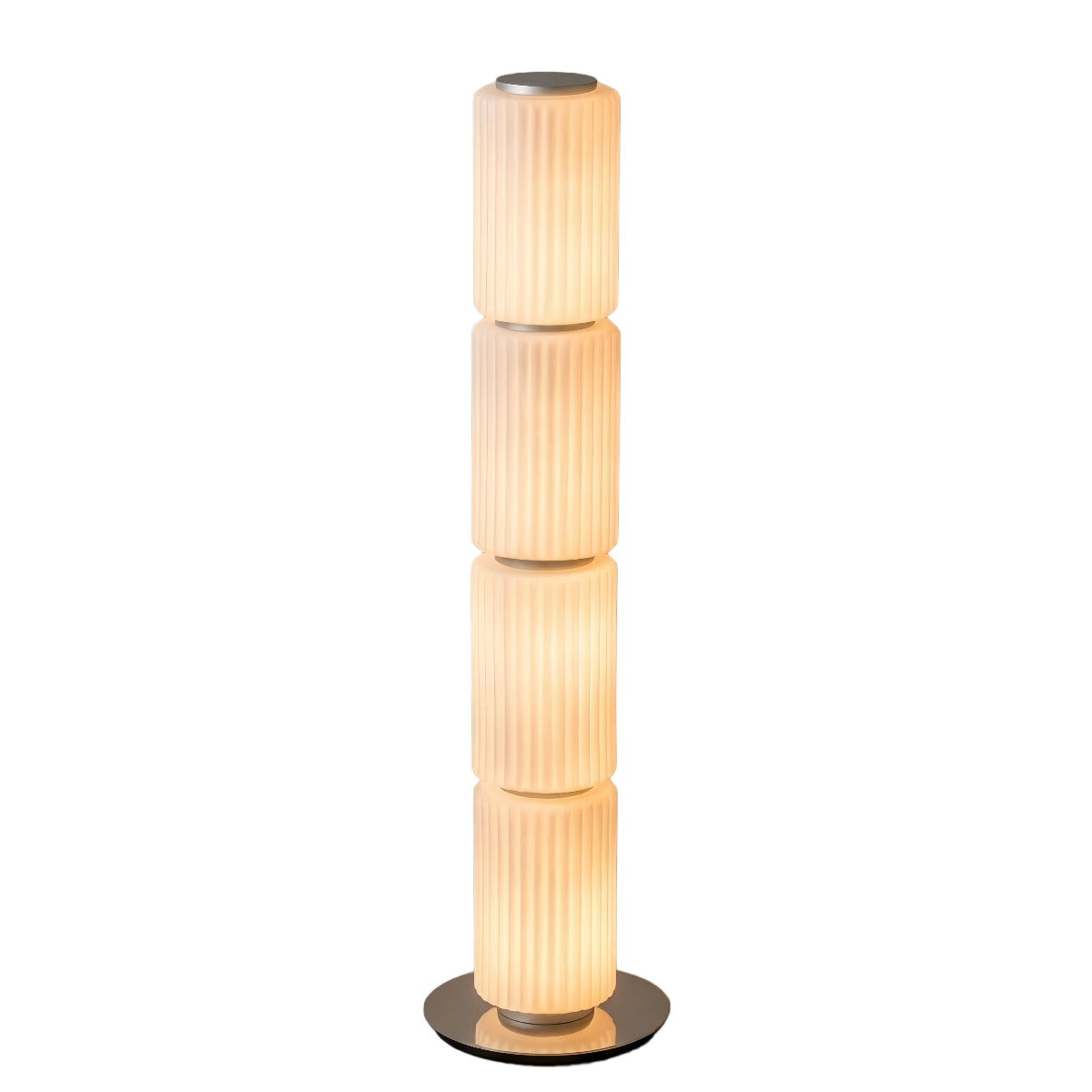  Vetro Modern Glass Column Floor Lamp