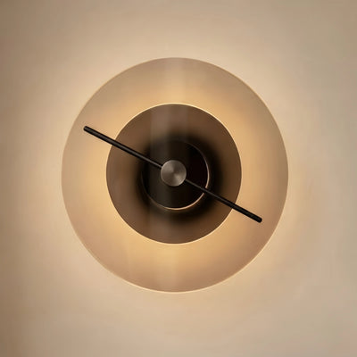 Vetro Moderne Wandleuchte – Glas und Karbonstahl mit drehbarem Schirm für Wohnzimmer und Schlafzimmer