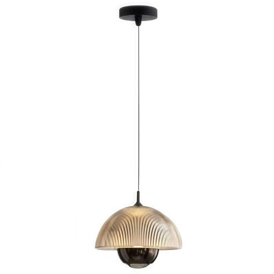 Velora Artistic Pendant Light -- Iron & Aluminum with Acrylic Shade, Pearl Black for Bedroom Dining Room