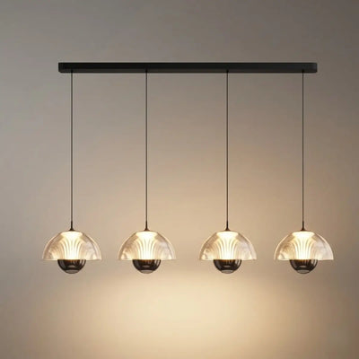 Velora Artistic Pendant Light -- Iron & Aluminum with Acrylic Shade, Pearl Black for Bedroom Dining Room