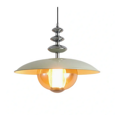 Irondale Vintage French Cream Ceiling Light -- Glass & Iron for Hallway