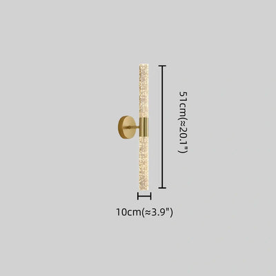 Lunara Modern Wall Lamp -- Iron & PVC Gold for Hallway