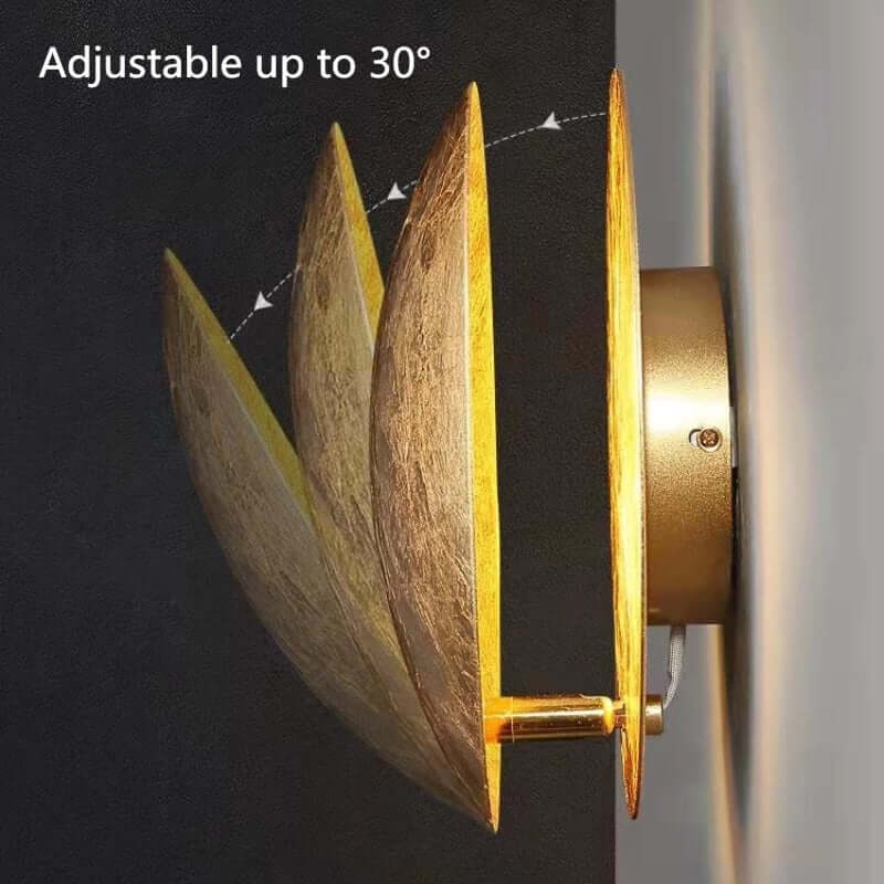 Lunara Nordic Moon LED-Wandleuchte – Metall Gold/Rotkupfer für Schlafzimmer
