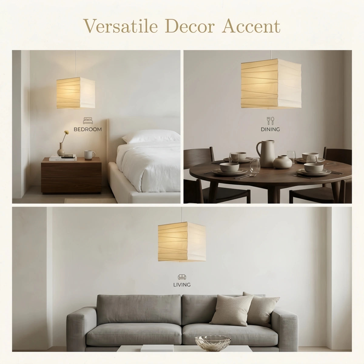 JUN031Zenno Wabi-sabi Linen Fabric Lantern Pendant——Ambient Light For Dining & Study145