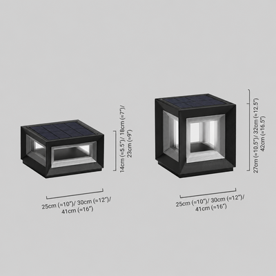 Arcato Moderne LED-Außensäulenleuchten – Schwarzes Metallwürfel-Design