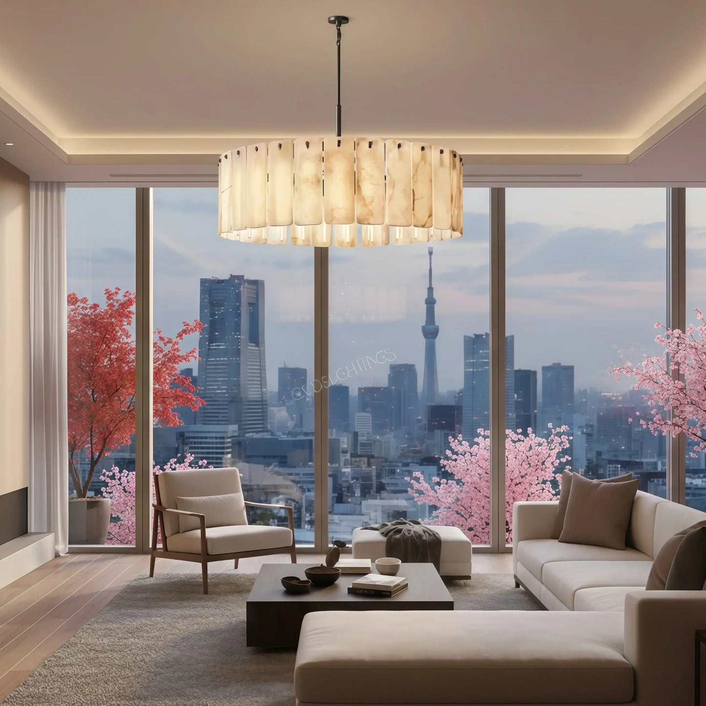 Round Chandelier 48D"- For Living Room/Dining Room