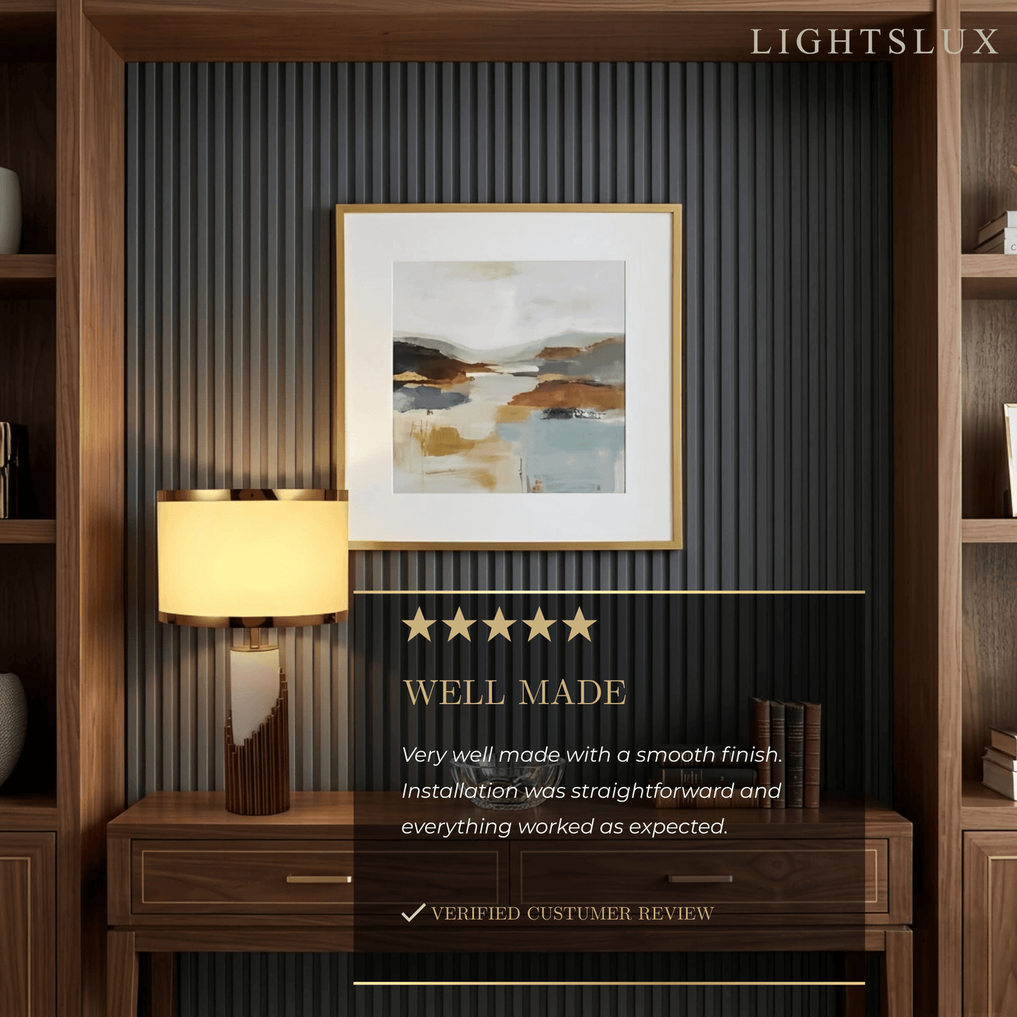 Lunara Royal Tischleuchte in Weiß und Gold – Zylindrisches Metall und Stoff fürs Schlafzimmer