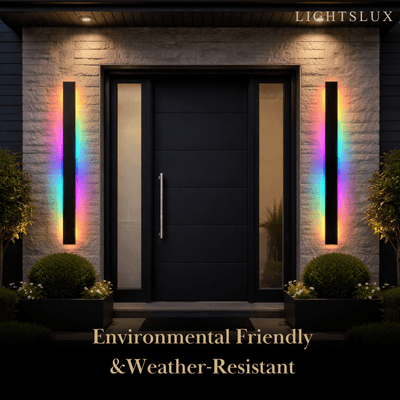 Arcato Minimalist Wall Lamp – Waterproof Linear for Outdoor（RGB）