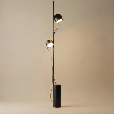 Arcato Classic Black Floor Lamp - Metal & Acrylic Linear Design for Living Room