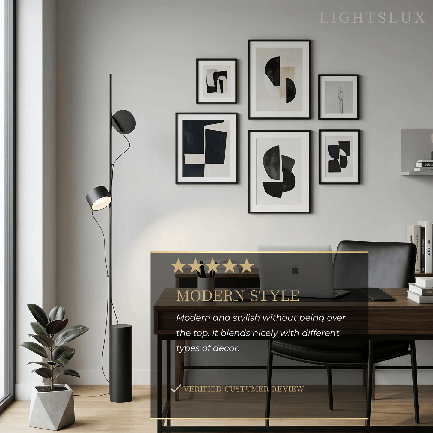 Arcato Classic Black Floor Lamp