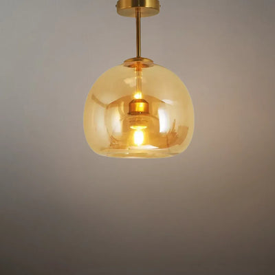 Vetro Modern Globe LED Ceiling Light/Pendant Light – Black/Gold for Hallway
